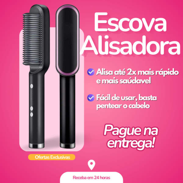 escova alisadora 3 em 1